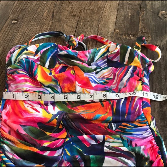 Ralph Lauren Tropical Print One Pc Swimsuit SZ 6 - Picture 7 of 8